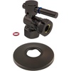 image:imageKingston Brass CC44105DLK 12Inch FIP X 12Inch or 716Inch OD Slip Joint QuarterTurn Angle Stop Valve with Flange Oil Rubbed Bronze