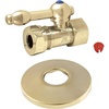 image:imageKingston Brass CC44158KLK 12 FIP x 12 or 716 Slip Joint QuarterTurn Straight Stop Valve with Flange Brushed NickelPolished Brass