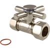 image:imageKingston Brass CC44458DX 58Inch OD Comp x 12Inch OD Comp QuarterTurn Straight Stop Valve in Brushed NickelBrushed Nickel