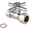 image:imageKingston Brass CC44458DX 58Inch OD Comp x 12Inch OD Comp QuarterTurn Straight Stop Valve in Brushed NickelPolished Chrome