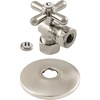 image:imageKingston Brass CC54308XK 58Inch OD X 12Inch or 716Inch Slip Joint QuarterTurn Angle Stop Valve with Flange Brushed Nickel