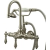 image:imageKingston Brass CC8T1 Vintage Leg Tub Filler with Hand Shower Polished Chrome338Inch CenterBrushed Nickel