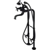 image:imageKingston Brass CCK246K7 Essex Freestanding Clawfoot Tub Faucet Package with Supply Line Brushed BrassMatte Black