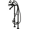 image:imageKingston Brass CCK266K3 Kingston Freestanding Tub Faucet with Supply Line and Stop Valve Antique BrassMatte Black