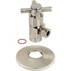 image:imageKingston Brass CD43308DXK 12IPS x 38OD AntiSeize Deluxe QuarterTurn Ceramic Hardisc Cartridge Angle Stop with Flange Brushed Nickel