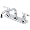 image:imageKingston Brass FB2135CML Manhattan 8 Centerset Kitchen Faucet Oil Rubbed BronzePolished Chrome