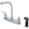 image:imageKingston Brass FB751EFL Centurion 8Inch Centerset Kitchen Faucet with Sprayer Polished Chrome
