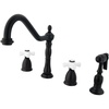 image:imageKingston Brass KB1791PXBS Heritage 8Inch Centerset Kitchen Faucet Polished ChromeOil Rubbed Bronze