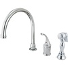 image:imageKingston Brass KB3811GLBS Georgian Kitchen Faucet with Brass Sprayer ChromePolished Chrome