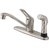 image:imageKingston Brass KB563SNSP Wyndham Single Loop Handle Kitchen Faucet with Deck Sprayer 8Inch Brushed NickelBrushed Nickel