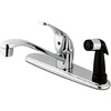 image:imageKingston Brass KB5730 Chatham Single Lever Handle Kitchen Faucet with Deck Sprayer 8Inch Polished ChromeWith Deck Sprayer