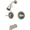 image:imageKingston Brass KB666PLAC Vintage DoubleHandle Pressure Balanced Tub and Shower Faucet in Antique CopperBrushed Nickel