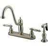image:imageKingston Brass KB7118TLBS Templeton 8Inch Kitchen Faucet with Brass Sprayer Brushed NickelBrushed Nickel