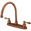 image:imageKingston Brass KB726ALLS Vintage 8Inch Centerset Kitchen Faucet Antique CopperAntique Copper