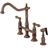image:imageKingston Brass KS127ALBSAC Heritage Bridge Kitchen Faucet Antique Copper 1388 x 856 x 1313Antique Copper
