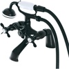 image:imageKingston Brass KS287MB Essex Clawfoot Tub Faucet with Hand Shower Matte BlackMatte Black