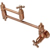 image:imageKingston Brass KS3101AX Pot Filler Metal Cross Handle Polished Chrome 818Inch Spout HeightAntique Copper