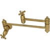 image:imageKingston Brass KS3101AX Pot Filler Metal Cross Handle Polished Chrome 818Inch Spout HeightBrushed Brass