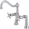 image:imageKingston Brass KS3235BEX Essex 7Inch Center Deck Mount Clawfoot Tub Faucet Oil Rubbed BronzePolished Chrome