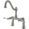 image:imageKingston Brass KS3238BL Restoration 7Inch Center Deck Mount Clawfoot Tub Faucet Brushed NickelBrushed Nickel