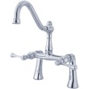 image:imageKingston Brass KS3238BL Restoration 7Inch Center Deck Mount Clawfoot Tub Faucet Brushed NickelPolished Chrome