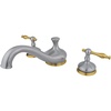 image:imageKingston Brass KS3338NL Heritage Roman Tub Filler with Metal lever handle Brushed NickelBrushed NickelPolished Brass