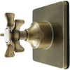 image:imageKingston Brass KS4041NX Hamilton SingleHandle SixWay Diverter Valve with Square Trim Kit Polished ChromeAntique Brass