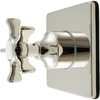 image:imageKingston Brass KS4041NX Hamilton SingleHandle SixWay Diverter Valve with Square Trim Kit Polished ChromePolished Nickel