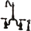 image:imageKingston Brass KS7752BALBS Heirloom Bridge Kitchen Faucet with Brass Sprayer Polished BrassOil Rubbed Bronze