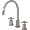 image:imageKingston Brass KS8721DXLS Widespread Kitchen Faucet Polished ChromeBrushed Nickel