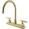 image:imageKingston Brass KS8792CQLLS Claremont Centerset Kitchen Faucet Polished BrassPolished Brass