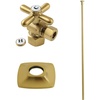 image:imageKingston Brass KTK110P1 Gehry Plumbing Toilet Trim Kit with Flange Polished ChromeBrushed Brass