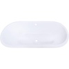 image:imageVCTPN632717 63Inch Cast Iron Oval DropIn Tub with Center Drain White