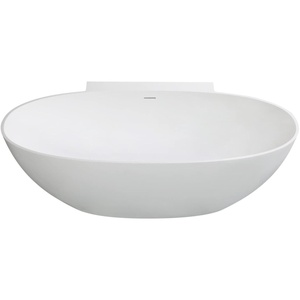 image:imageAqua Eden VRTRS713522 Acrticstone 71Inch Solid Surface Freestanding Tub with Drain Matte White