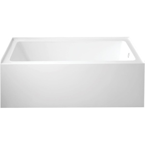 image:imageAqua Eden VTAP6032R22C 60Inch AntiSkid Acrylic 3Wall Alcove Tub with Right Hand Drain Hole White