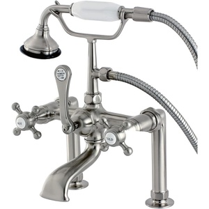 image:imageAqua Vintage AE103T5BX English Country Deck Mount Clawfoot Tub Faucet Oil Rubbed BronzeBrushed Nickel