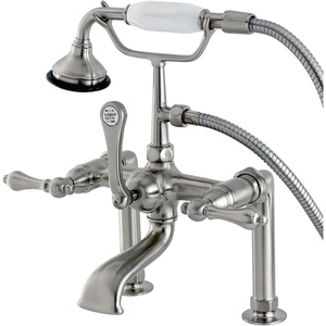 image:imageKingston Brass AE103T5 Aqua Vintage 7 in Spout Reach Deck Mount Clawfoot Tub Faucet Oil Rubbed BronzeBrushed Nickel