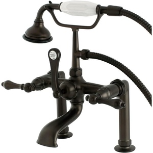 image:imageKingston Brass AE103T5 Aqua Vintage 7 in Spout Reach Deck Mount Clawfoot Tub Faucet Oil Rubbed BronzeOil Rubbed Bronze