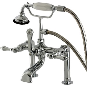 image:imageKingston Brass AE103T5 Aqua Vintage 7 in Spout Reach Deck Mount Clawfoot Tub Faucet Oil Rubbed BronzePolished Chrome