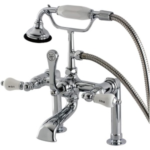 image:imageKingston Brass AE108T1 Aqua Vintage 7 in Spout Reach Deck Mount Clawfoot Tub Faucet Polished ChromePolished Chrome
