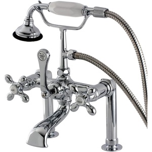 image:imageKingston Brass AE110T1 Aqua Vintage 7 in Spout Reach Deck Mount Clawfoot Tub Faucet Polished ChromePolished Chrome