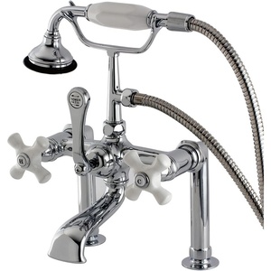 image:imageKingston Brass AE112T1 Aqua Vintage 7 in Spout Reach Deck Mount Clawfoot Tub Faucet Polished ChromePolished Chrome