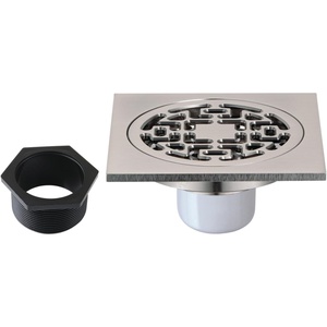 image:imageKingston Brass BSF4272BN Watercourse 4 Square Brass Shower Drain Brushed Nickel