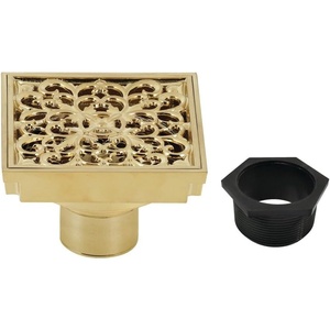 image:imageKingston Brass BSF9771BB Watercourse Shower Drain Brushed Brass 394 x 394 x 238