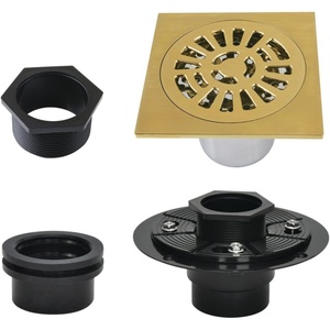 image:imageKingston Brass BSFK4267BB Watercourse 4 Square Brass Shower Drain Brushed Brass