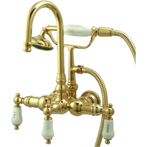 image:imageKingston Brass CC10T1 Vintage Leg Tub Filler with Hand Shower 434Inch Polished ChromePolished Brass