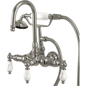 image:imageKingston Brass CC10T1 Vintage Leg Tub Filler with Hand Shower 434Inch Polished ChromePolished Chrome