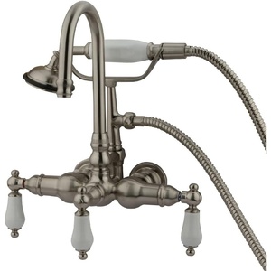 image:imageKingston Brass CC12T1 Vintage Leg Tub Faucet with Hand Shower 458Inch Polished ChromeBrushed Nickel