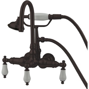 image:imageKingston Brass CC12T1 Vintage Leg Tub Faucet with Hand Shower 458Inch Polished ChromeOil Rubbed Bronze