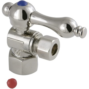 image:imageKingston Brass CC43101 Quarter Turn Valve 12 FIP X 38 OD Compression Polished ChromePolished Nickel